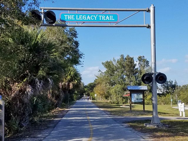 Legacy Trail, Venice to Sarasota, FL biking