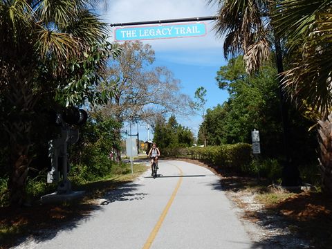 Legacy Trail, Venice to Sarasota, FL biking